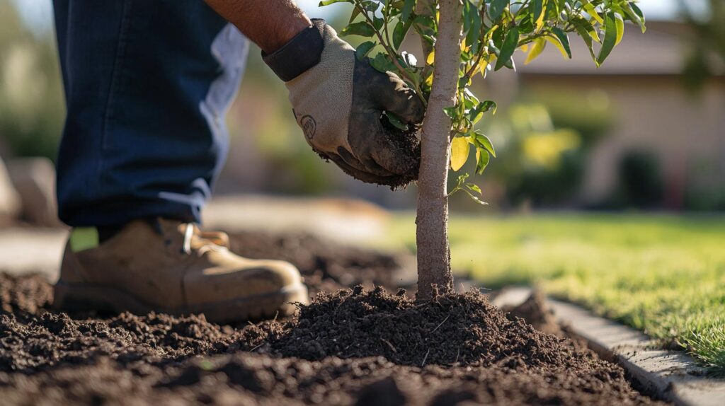 Man planting a tree